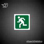 GA-3 Direction to escape route left sign GA-3 Direction to escape route left sign